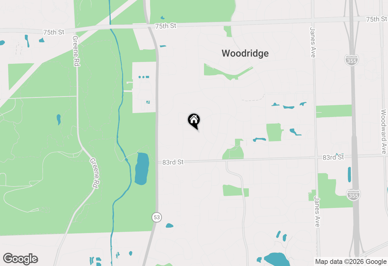 Map of 3105 Andrea Court, Woodridge, IL 60517