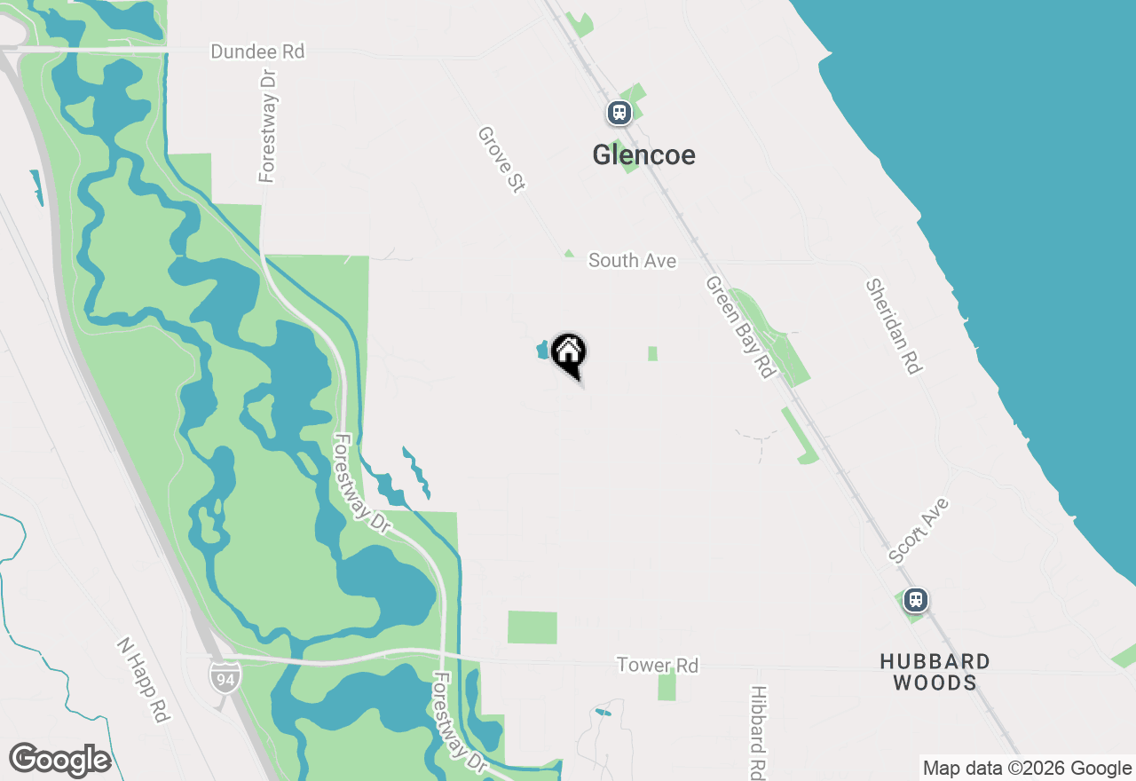 Map of 457 Grove Street, Glencoe, IL 60022