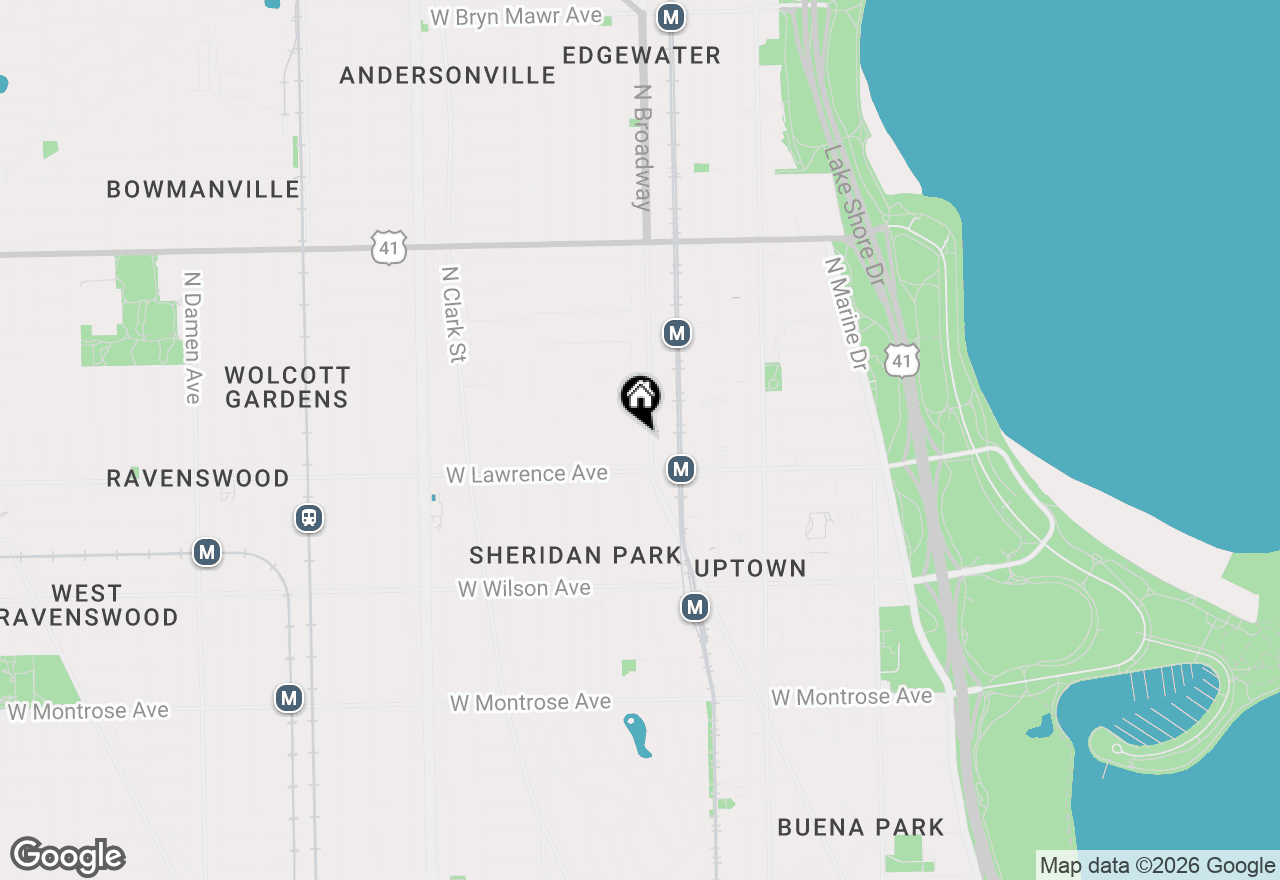 Map of 1215 W Gunnison Street #313, Chicago, IL 60640