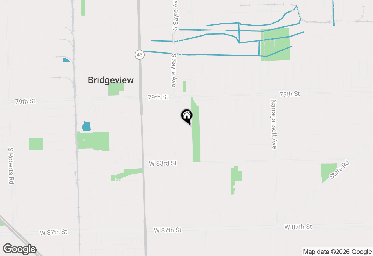 Map of 8053 Newland Avenue, Burbank, IL 60459