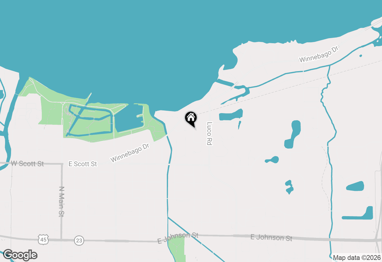 Map of 68 Aurora Ln, Fond Du Lac, WI 54935