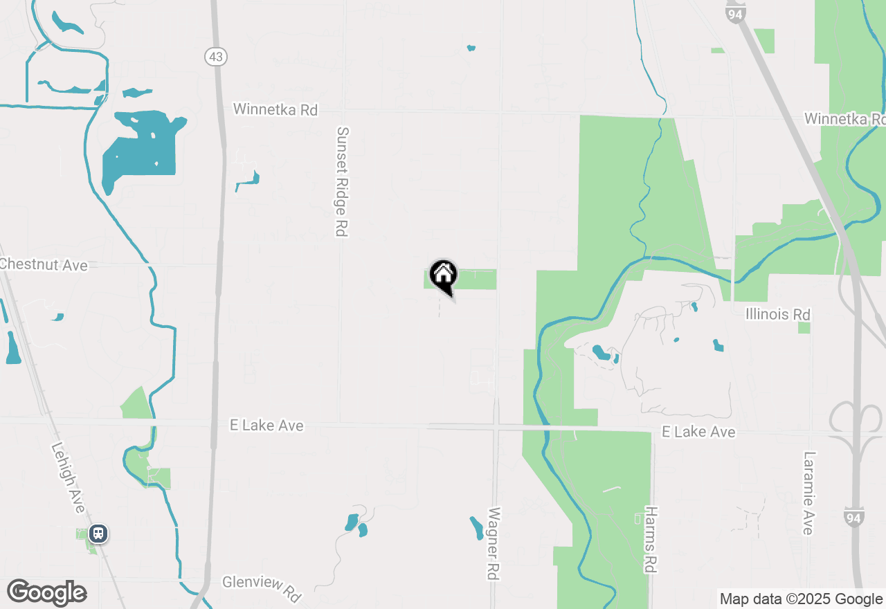 Map of 1021 Huckleberry Lane, Glenview, IL 60025