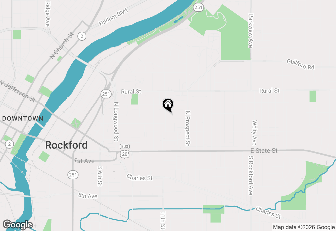 Map of 1509 Jackson Street, Rockford, IL 61107