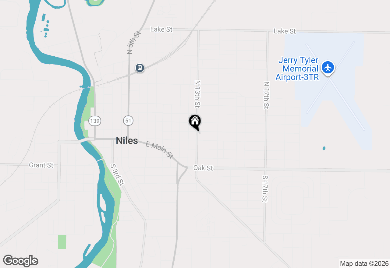 Map of 218 N 13th Street, Niles, MI 49120