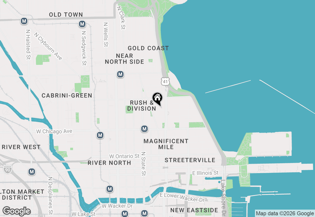 Map of 110 E Delaware Place #1902, Chicago, IL 60611