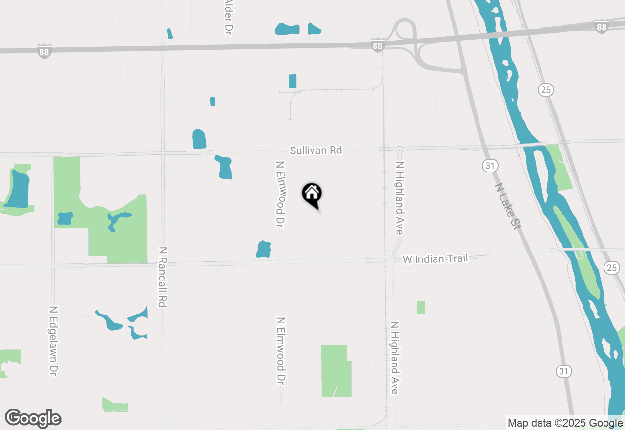 Map of 881 Upper Brandon Drive, Aurora, IL 60506