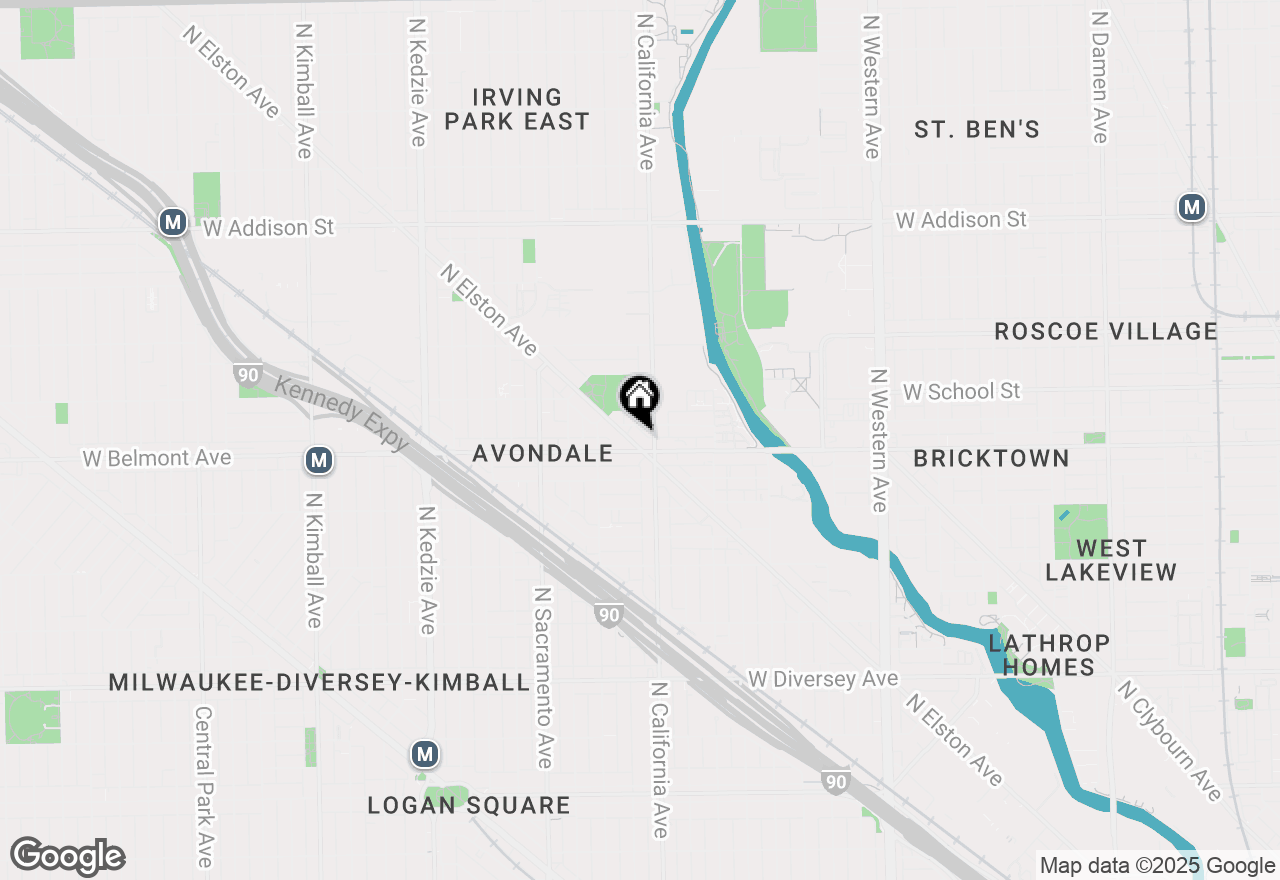 Map of 3209 N Elston Avenue #1N, Chicago, IL 60618