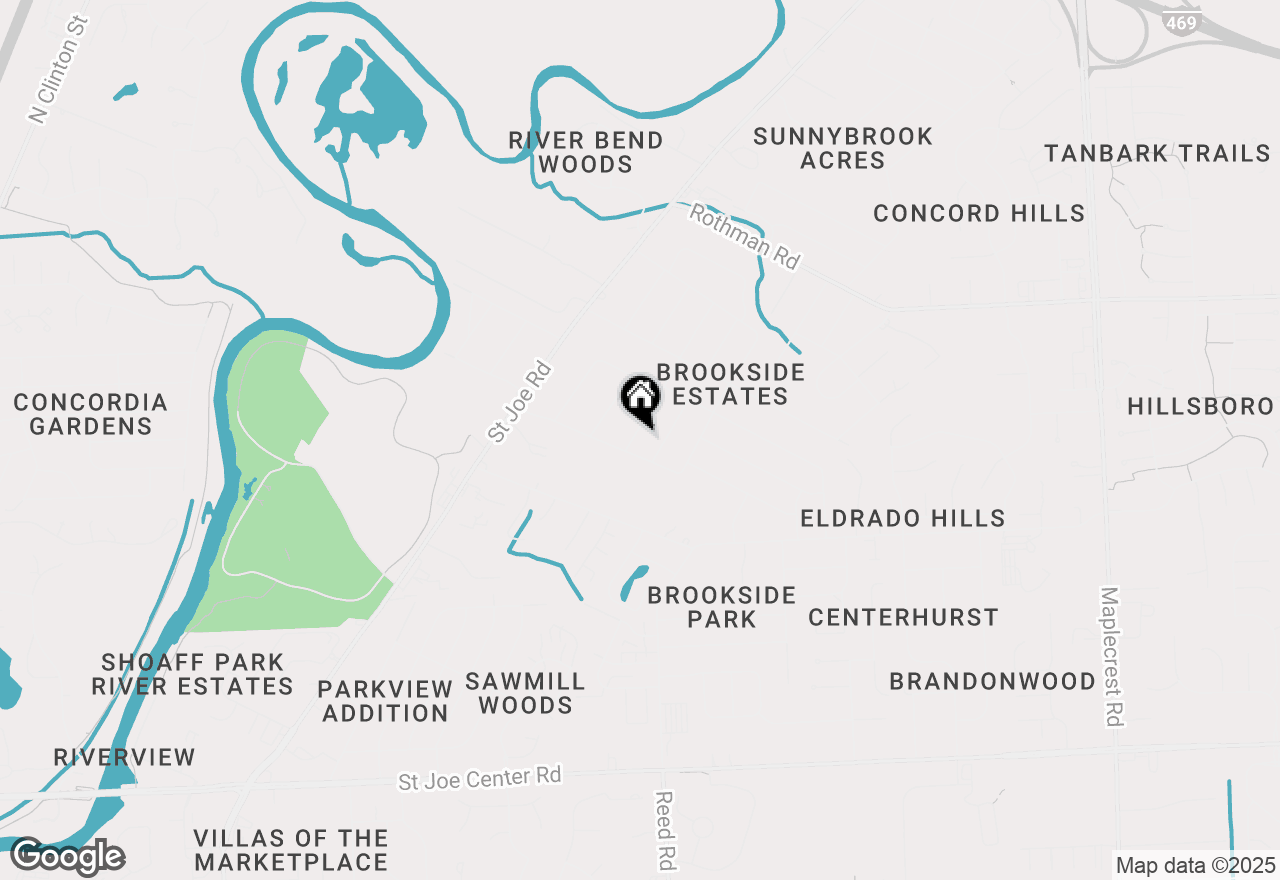 Map of 6914 Bradford Drive, Fort Wayne, IN 46835