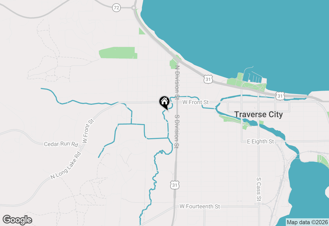 Map of 206-210 S Cedar Street, Traverse City, MI 49684