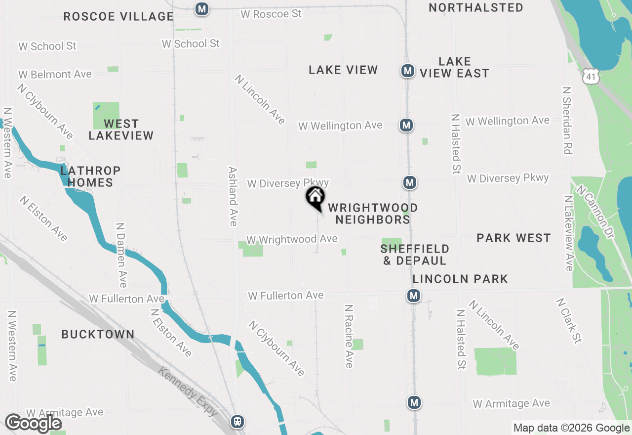 Map of 2644 N Lakewood Avenue #2S, Chicago, IL 60614