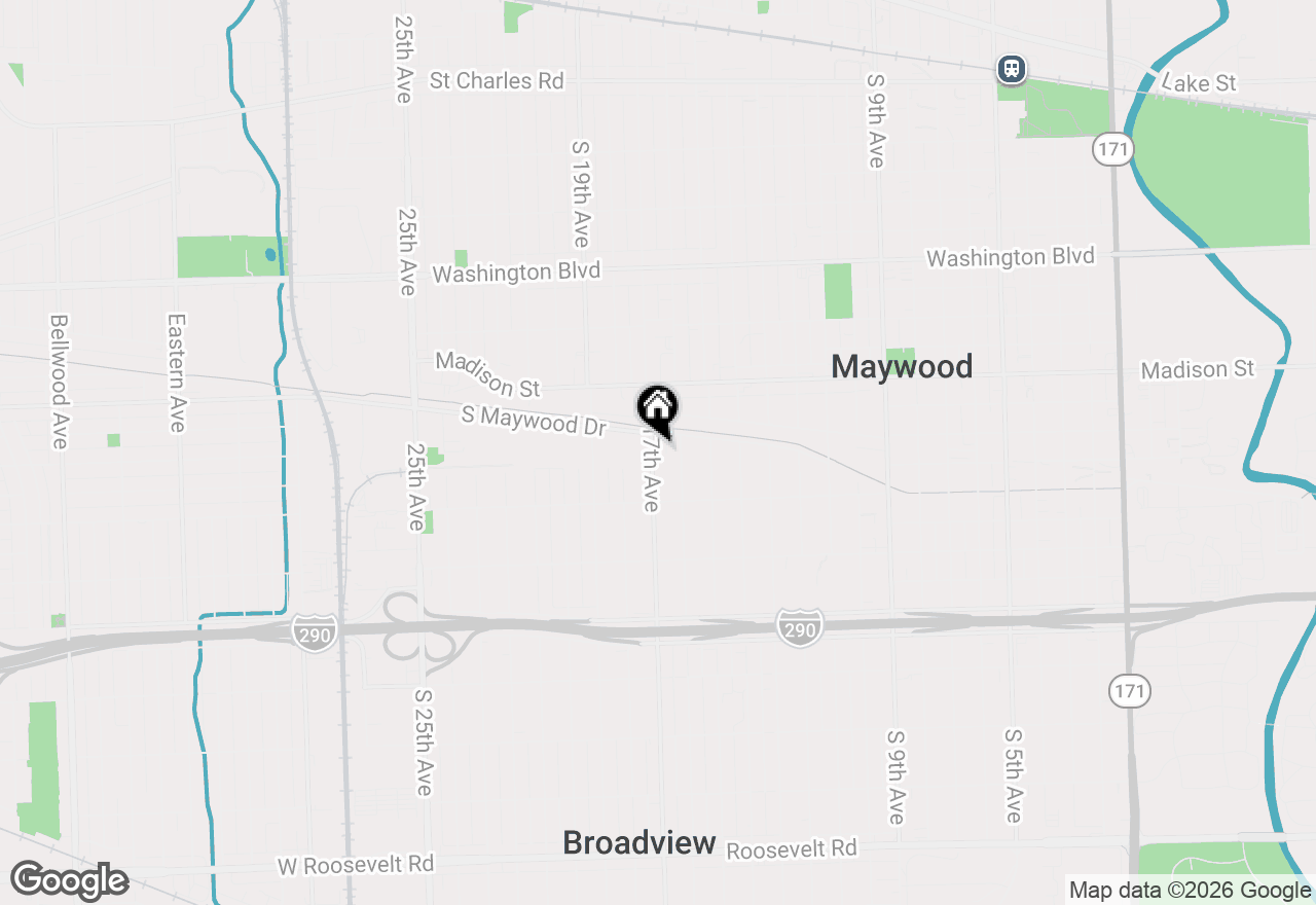 Map of 1207 S 17th Avenue #A, Maywood, IL 60153