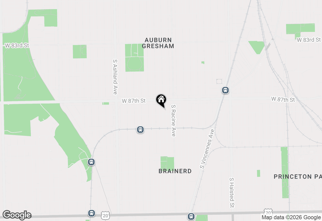 Map of 8745 S Throop Street, Chicago, IL 60620