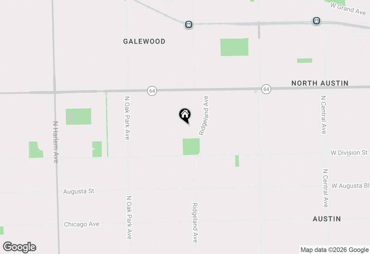 Map of 452 Lenox Street, Oak Park, IL 60302