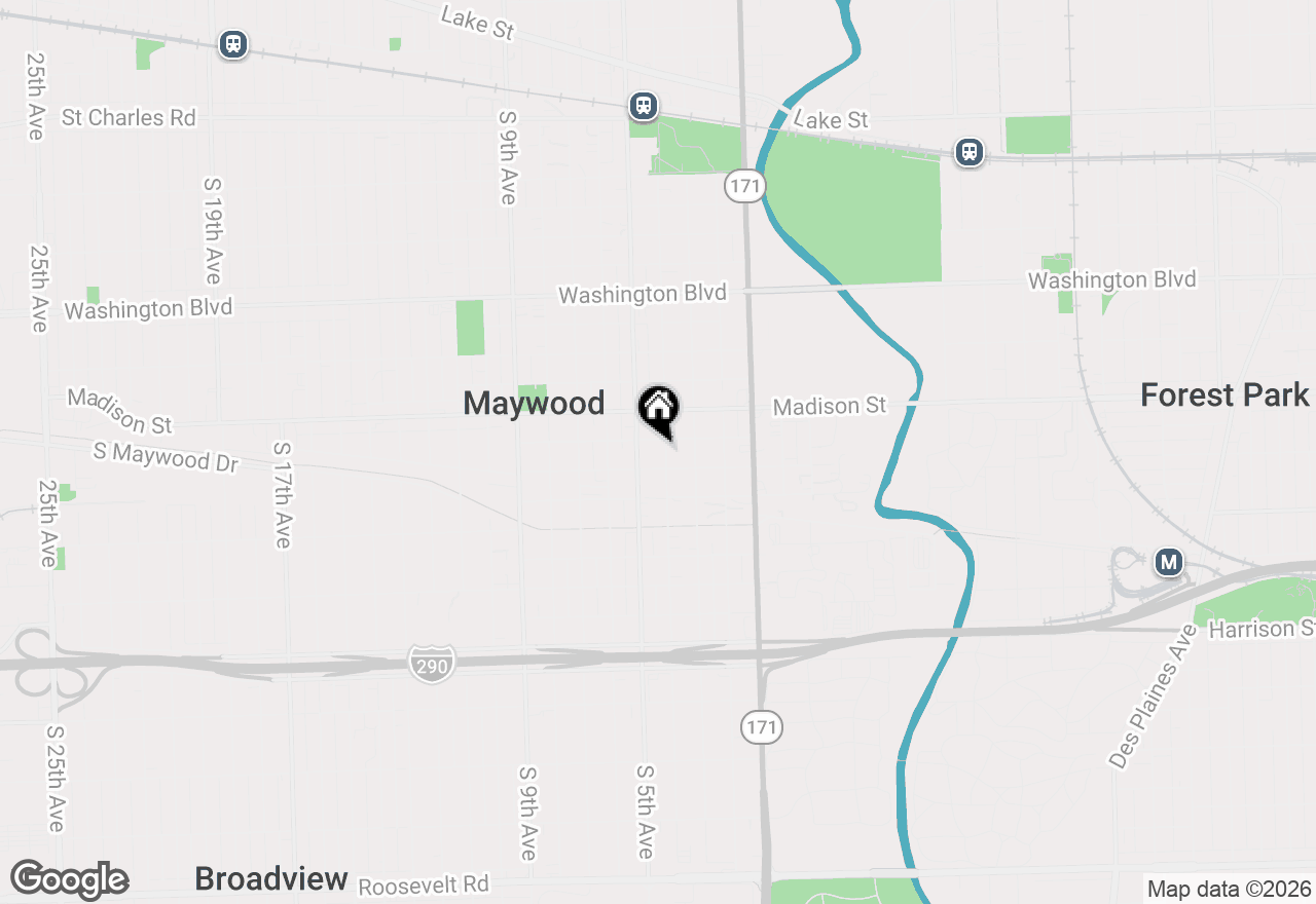 Map of 1106 S 4th Avenue, Maywood, IL 60153