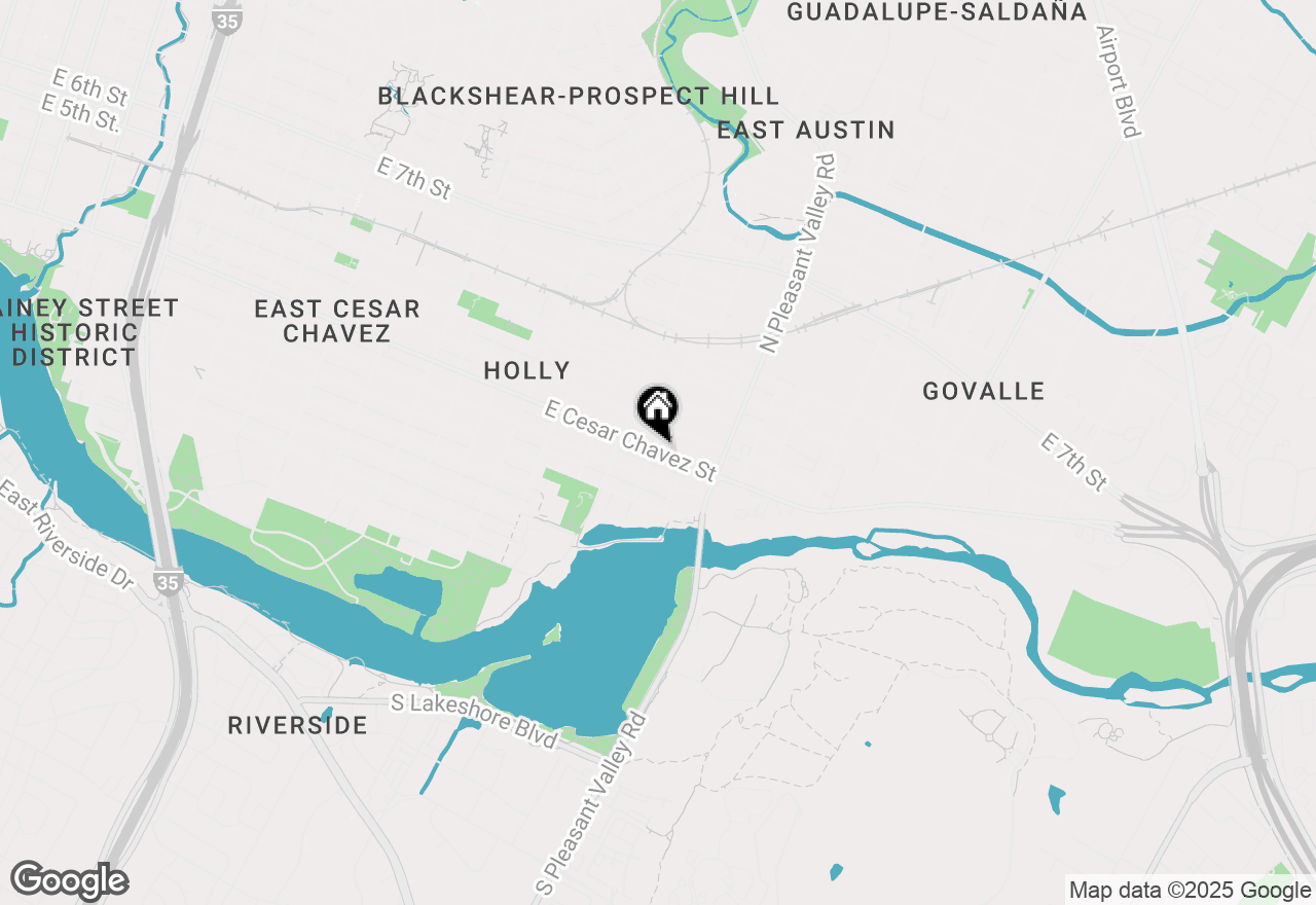 Map of 2607 E Cesar Chavez St, Austin, TX 78702