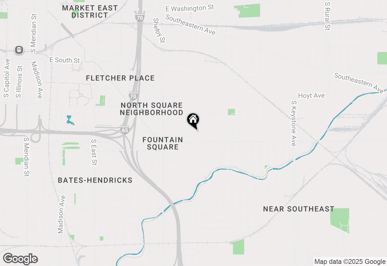 Map of 1407 Woodlawn Avenue, Indianapolis, IN 46203