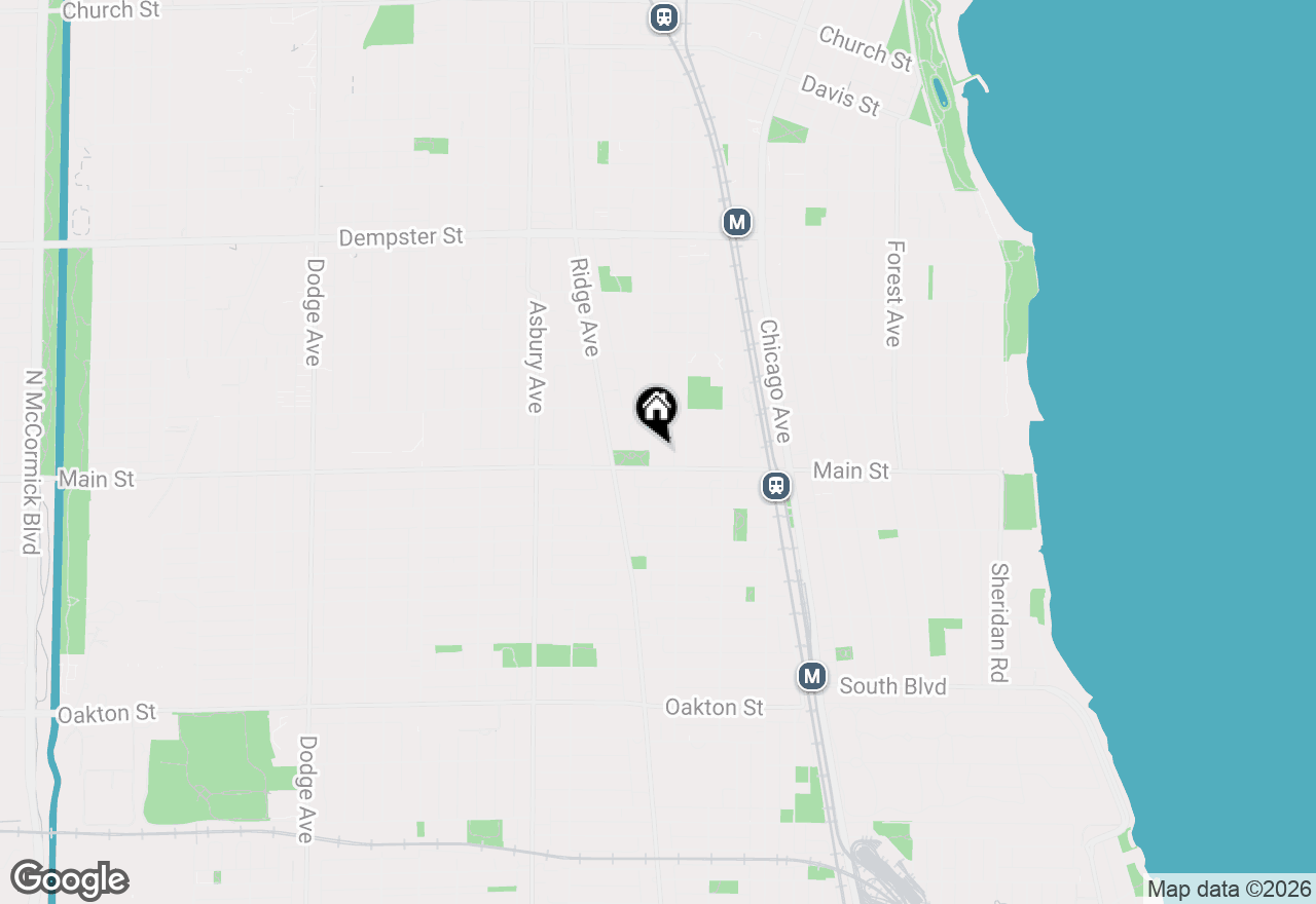 Map of 911 Maple Avenue #2N, Evanston, IL 60202