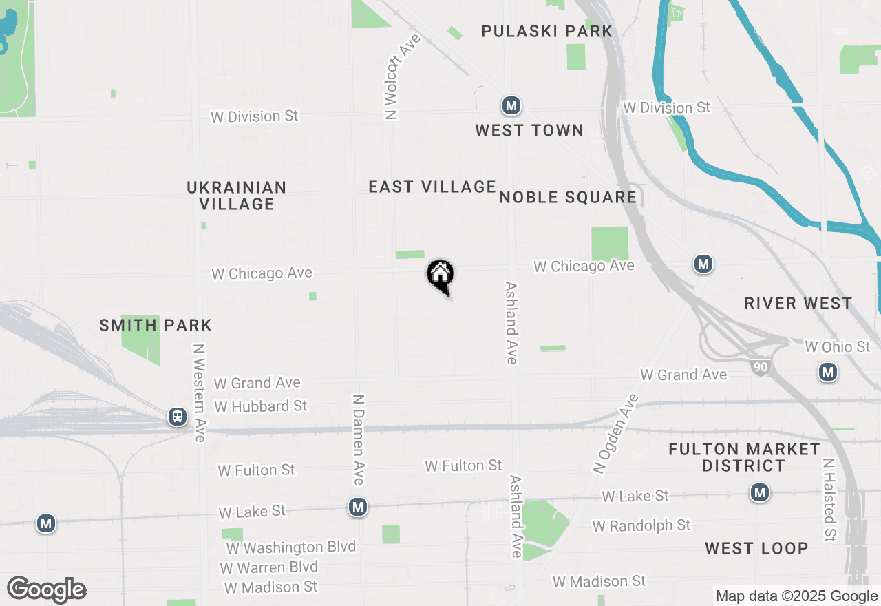 Map of 1752 W Huron Street #2, Chicago, IL 60622