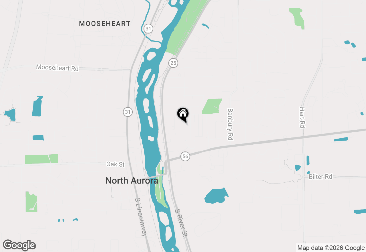 Map of 212 Hill Avenue, North Aurora, IL 60542