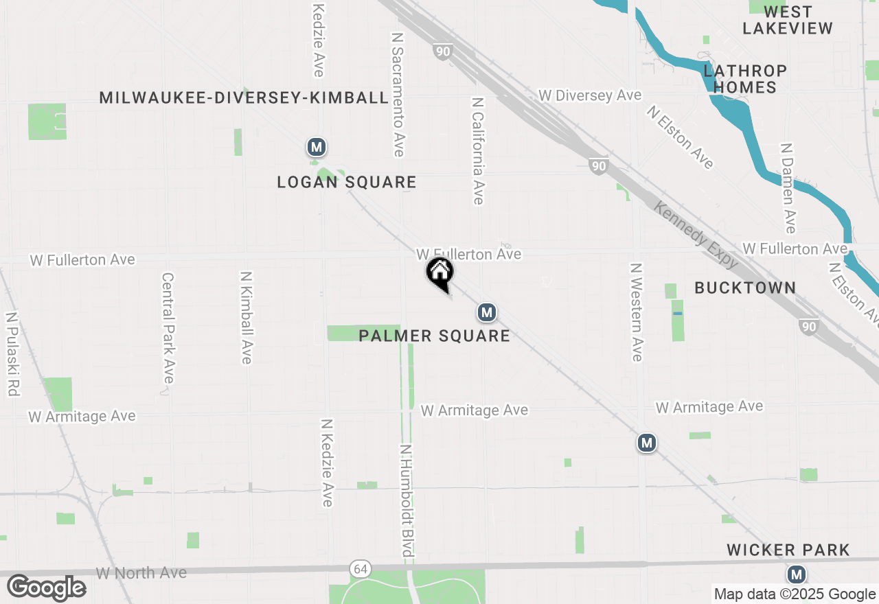 Map of 2866 W Lyndale Street #2, Chicago, IL 60647