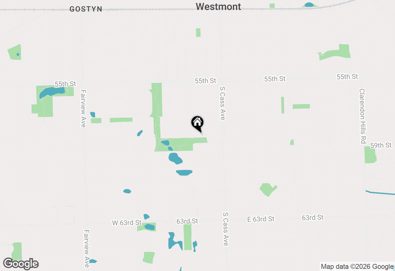 Map of 53 James Drive, Westmont, IL 60559