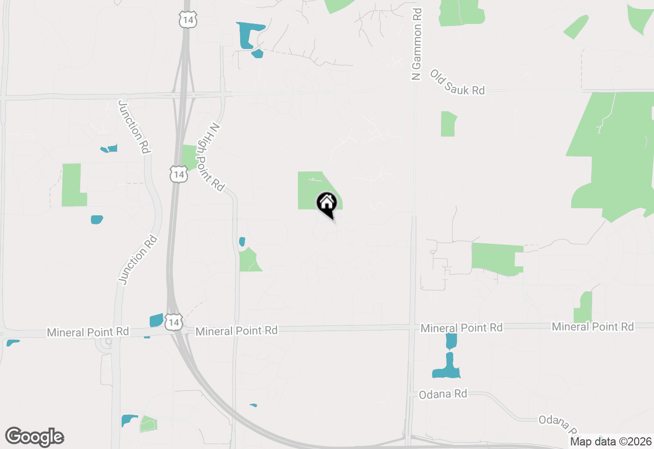Map of 15 Oak Creek Trail, Madison, WI 53717