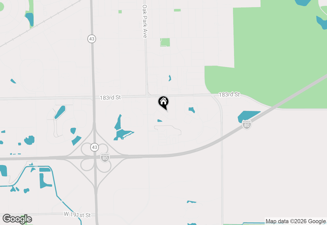 Map of 6706 Pondview Drive, Tinley Park, IL 60477