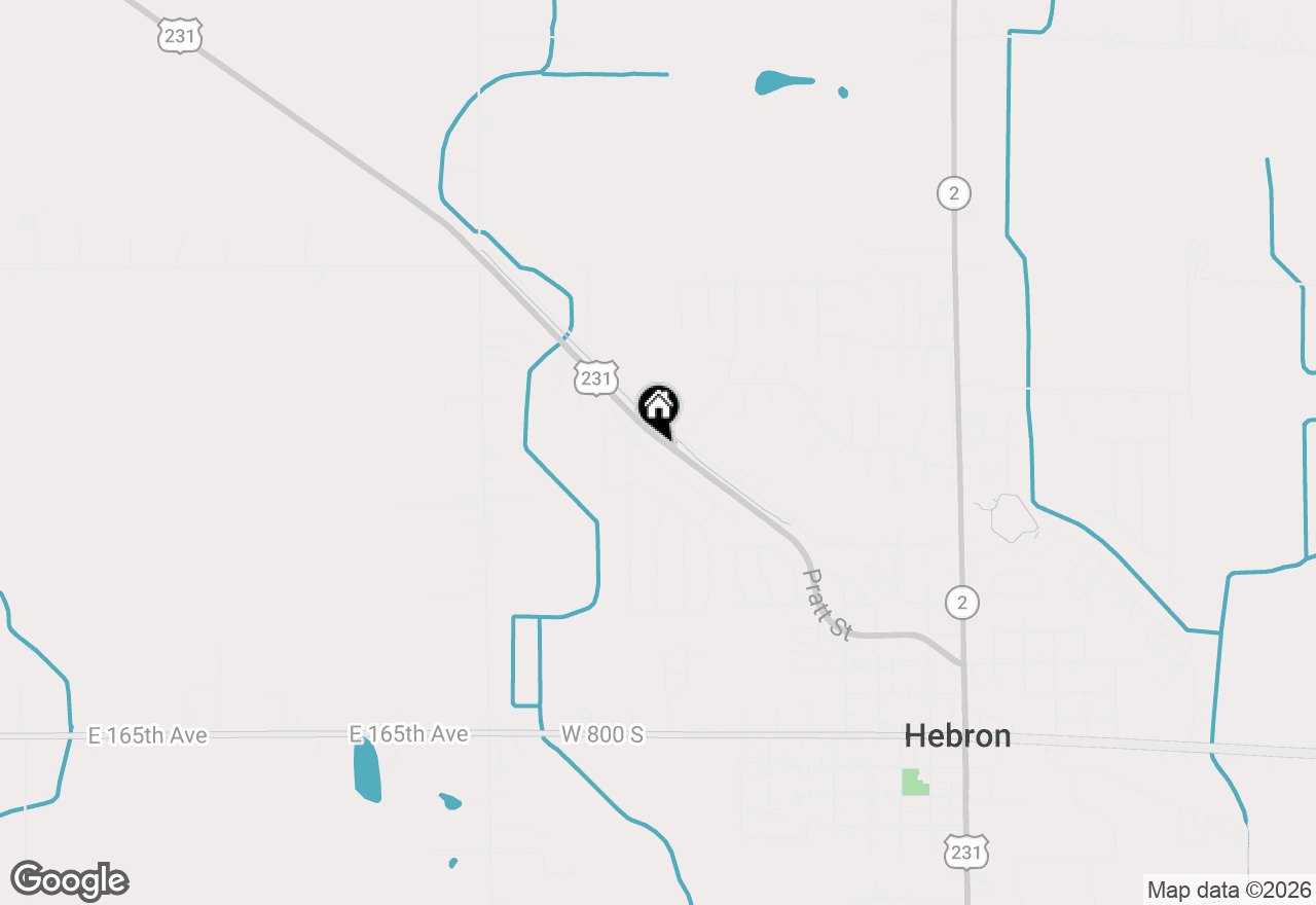 Map of 445 Bricker Street, Hebron, IN 46341