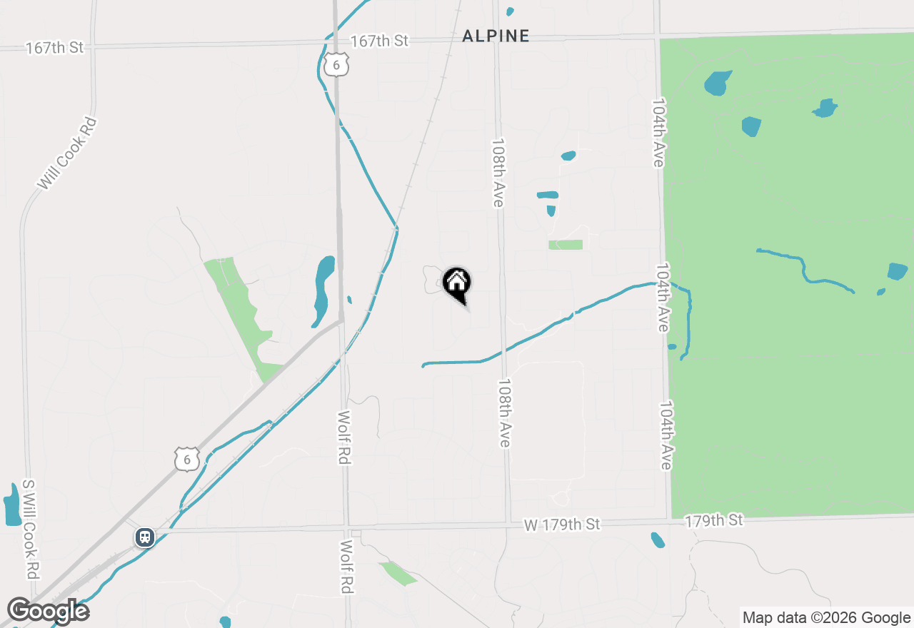 Map of 17345 Deer Creek Drive, Orland Park, IL 60467
