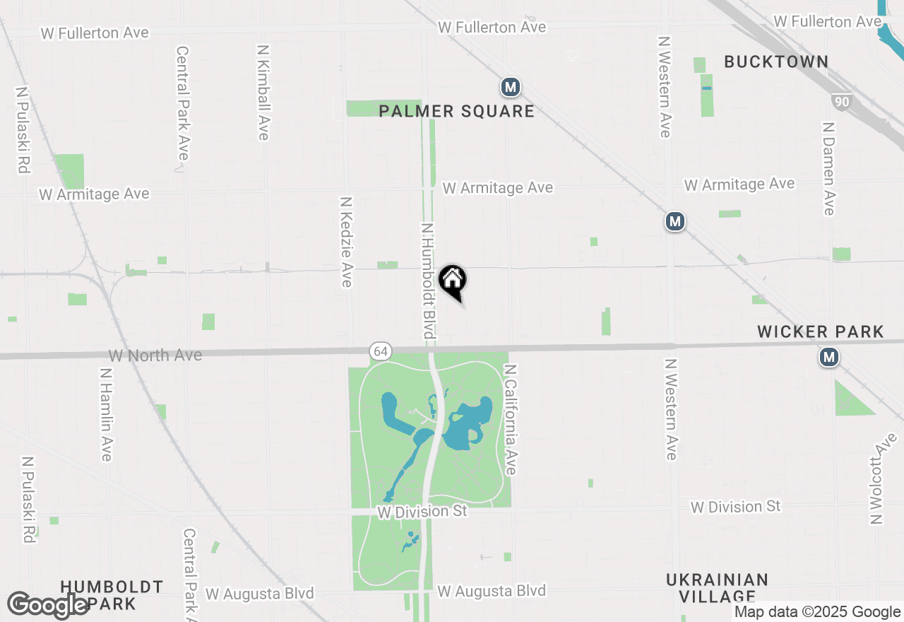 Map of 1656 N Richmond Street, Chicago, IL 60647