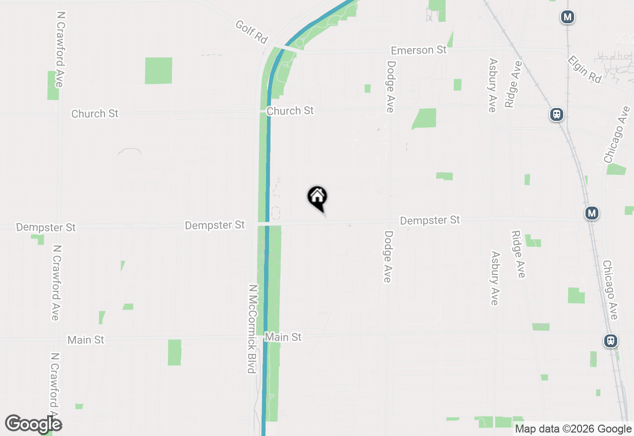 Map of 1321 Pitner Avenue #A, Evanston, IL 60201