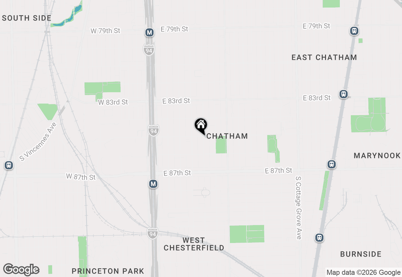 Map of 8504 S Prairie Avenue, Chicago, IL 60619