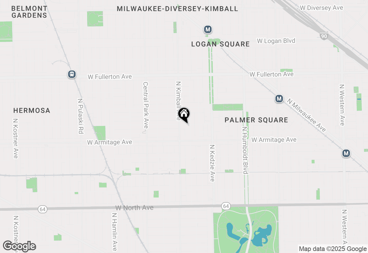 Map of 3321 W Dickens Avenue, Chicago, IL 60647