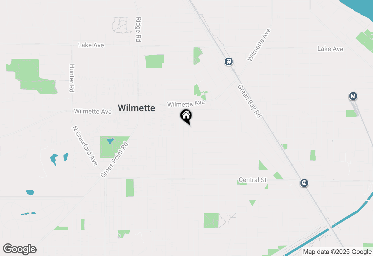 Map of 1517 Gregory Avenue, Wilmette, IL 60091