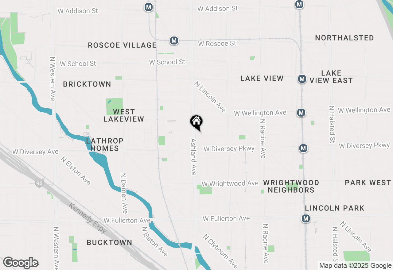 Map of 2851 N Ashland Avenue #1S, Chicago, IL 60657