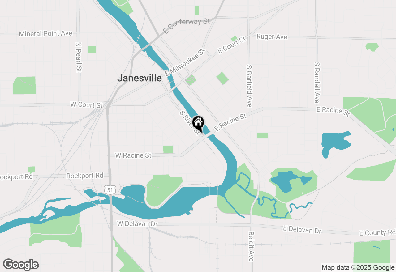 Map of 426 S River Street, Janesville, WI 53548