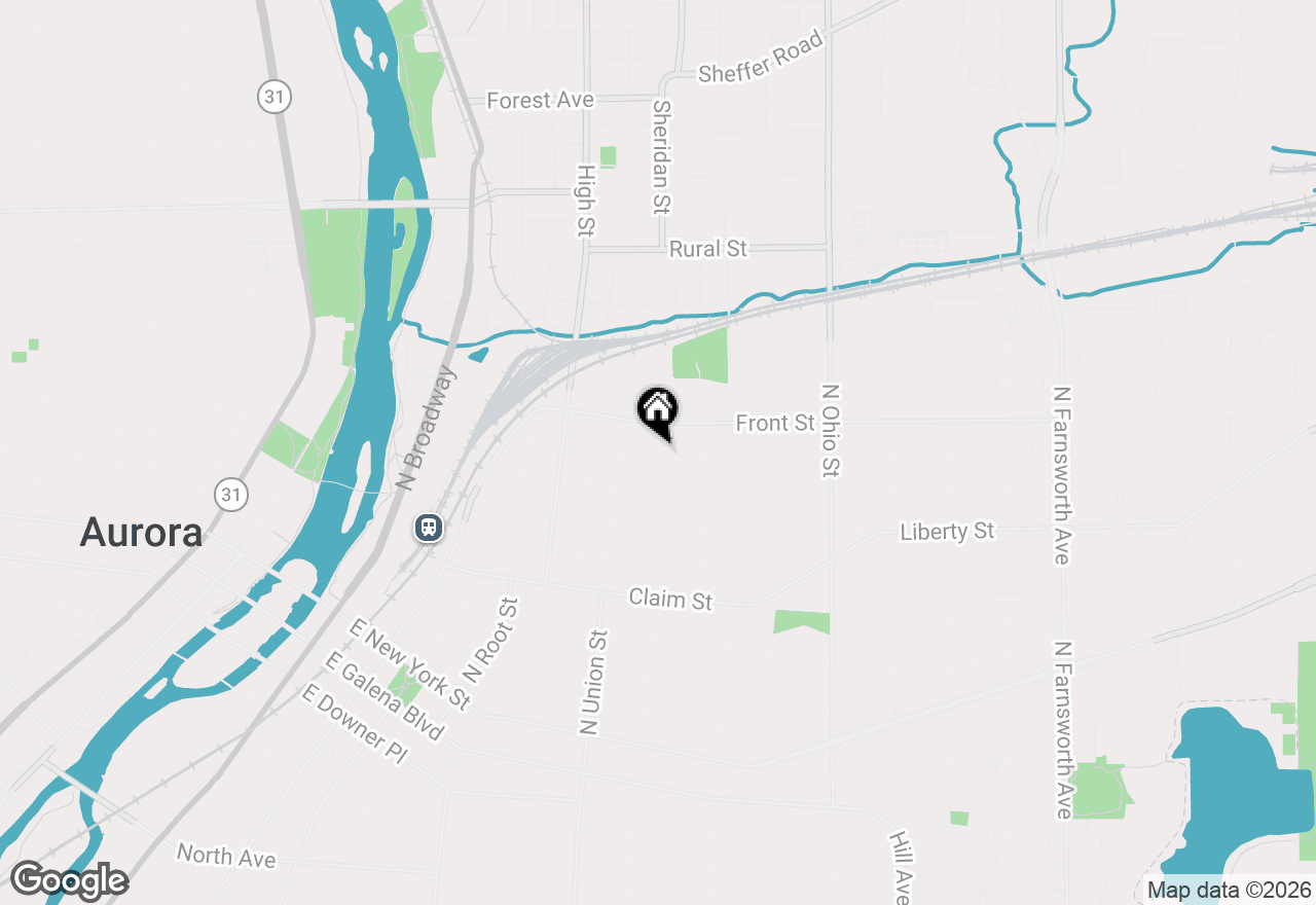 Map of 732 Grove Street, Aurora, IL 60505