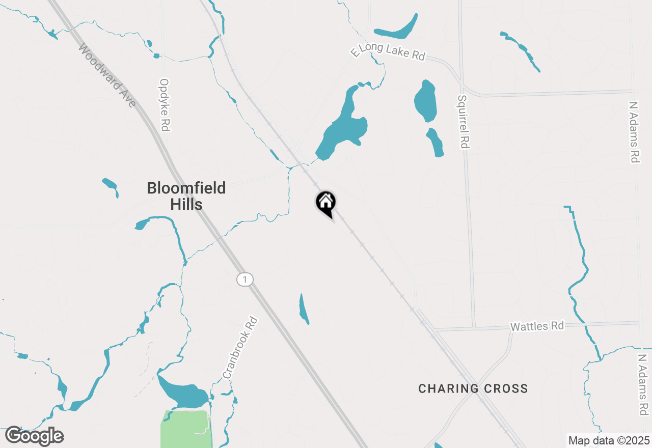 Map of 1375 Trowbridge Road, Bloomfield Hills, MI 48304