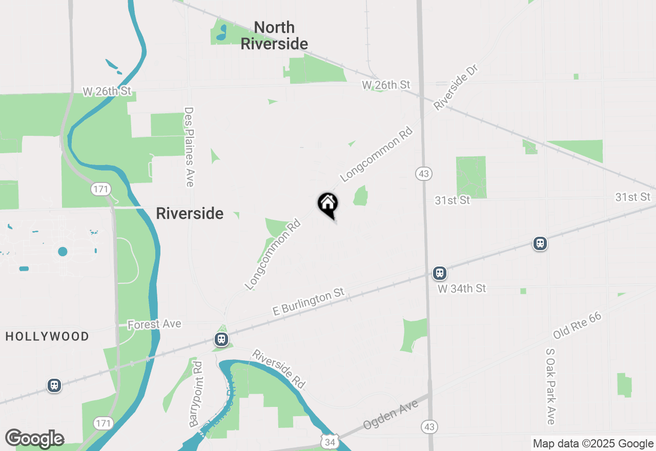 Map of 177 N Delaplaine Road, Riverside, IL 60546