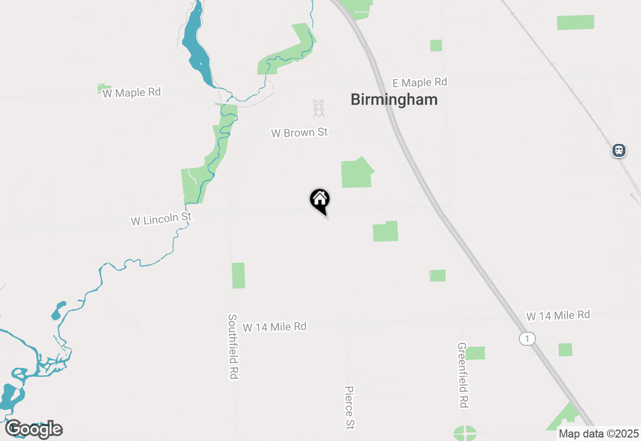 Map of 1205 S Bates Street, Birmingham, MI 48009