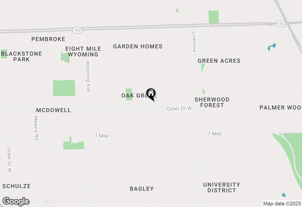 Map of 19435 Santa Barbara Drive, Detroit, MI 48221