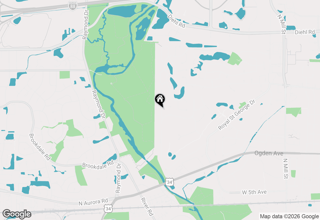 Map of 1315 Heatherton Drive, Naperville, IL 60563
