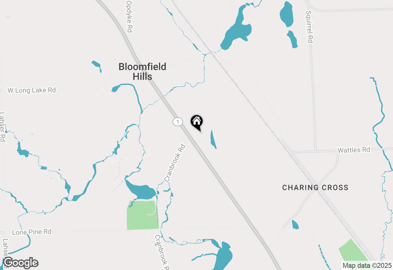 Map of 1049 Stratford Lane, Bloomfield Hills, MI 48304