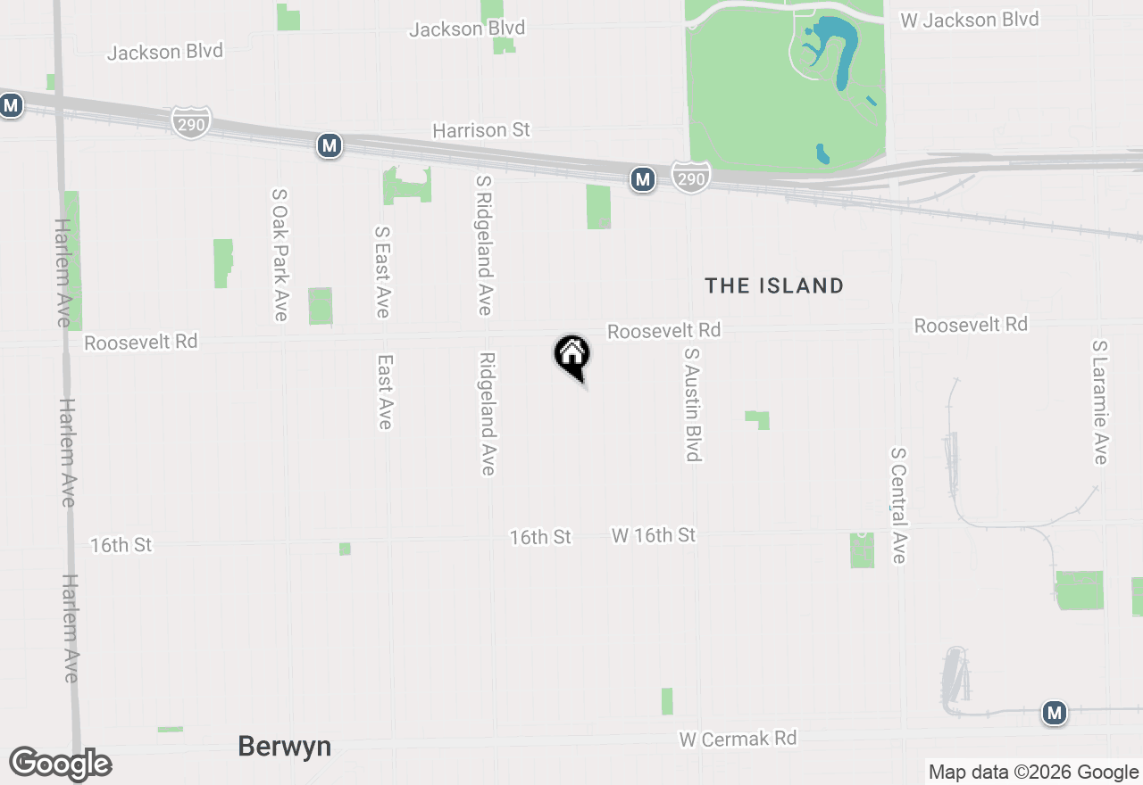 Map of 1307 S Harvey Avenue, Berwyn, IL 60402