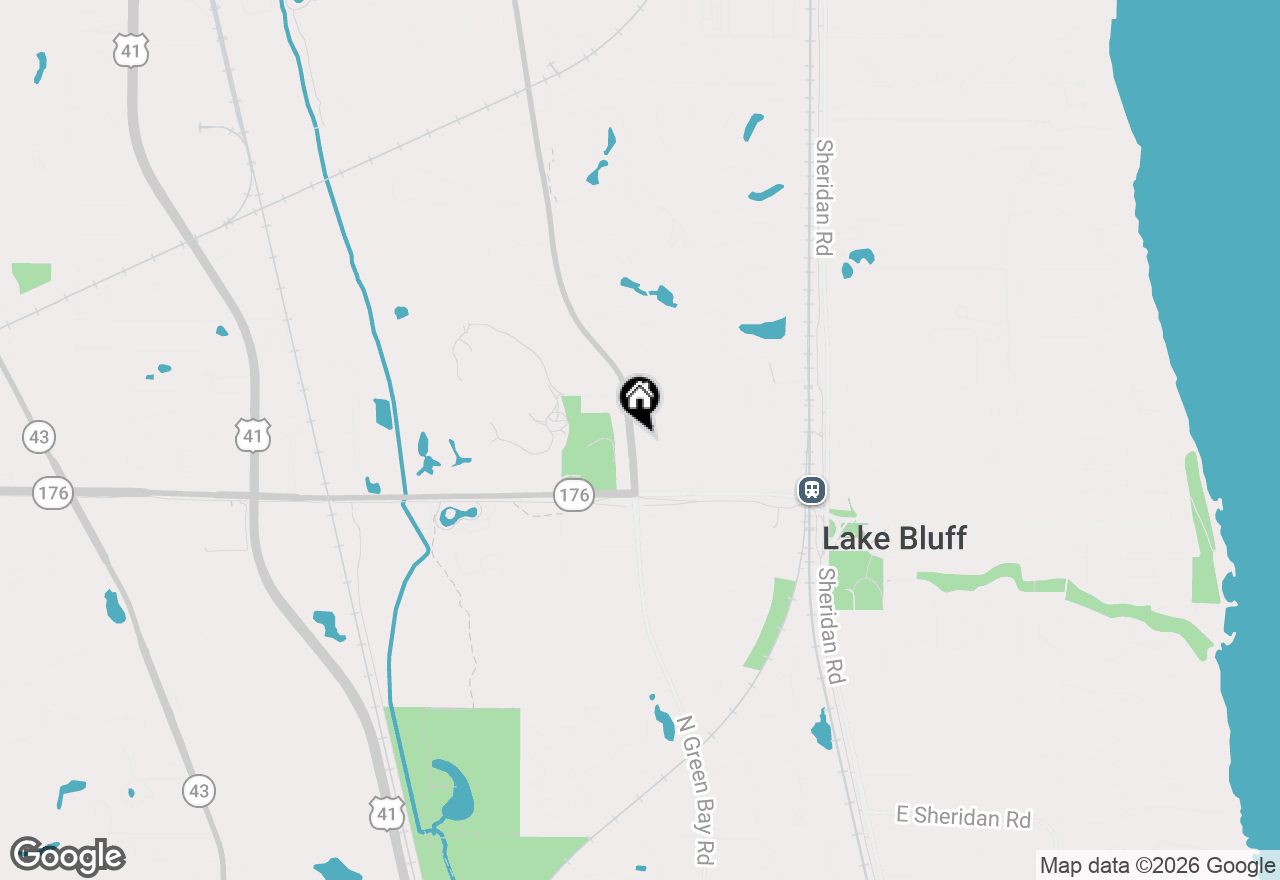 Map of 662 Garfield Avenue, Lake Bluff, IL 60044