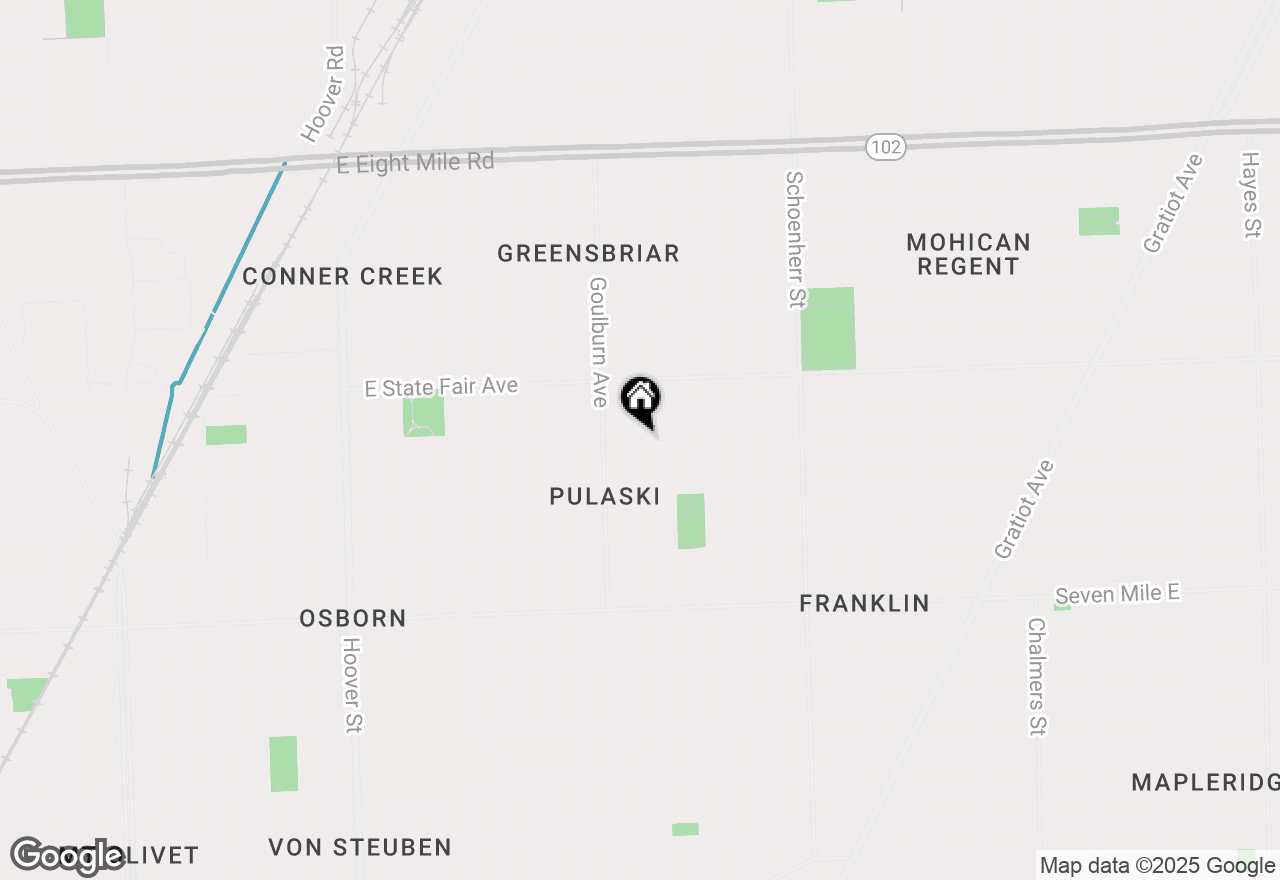 Map of 19616 Westphalia Street, Detroit, MI 48205