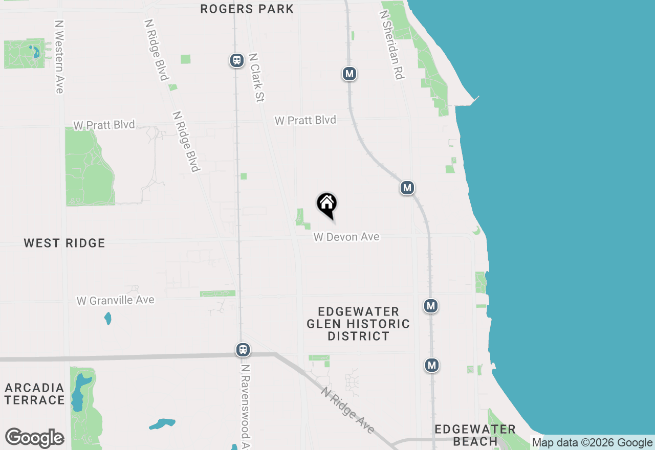 Map of 6423 N Greenview Avenue #1W, Chicago, IL 60626