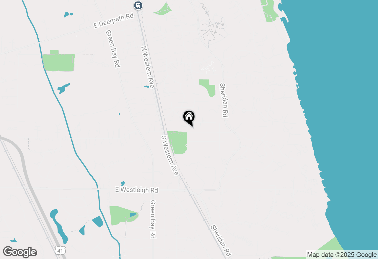 Map of 616 Greenview Place, Lake Forest, IL 60045