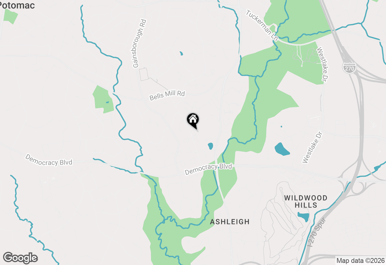 Map of 10409 Democracy Lane, Potomac, MD 20854