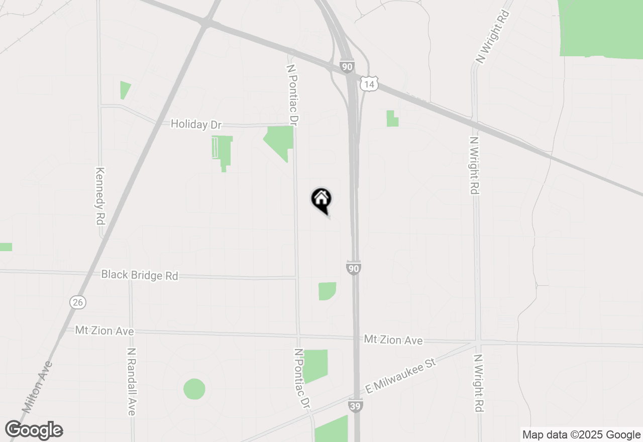 Map of 2019 Cottonwood Drive, Janesville, WI 53545